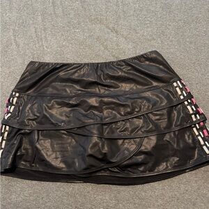 Lucky in Love Black Tennis Skirt